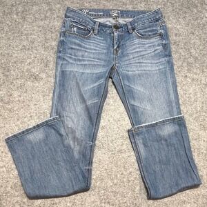 Ann Taylor Loft Modern Bootcut Jeans Womens 2P Blue Denim Low Rise Stretch 28x30